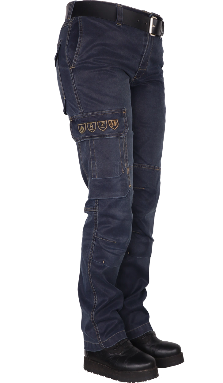 Feuerhemmende arbeitshose jeans mit schutz gegen flammen hitze und schweissen